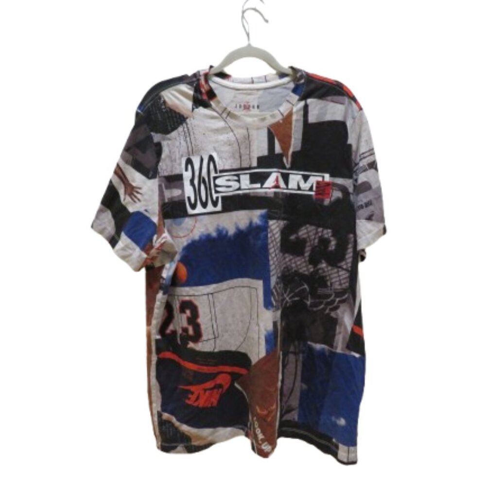 NIKE AIR JORDAN 360 Slam Dunk All Over Retro Print T Shirt XXL Street Casual